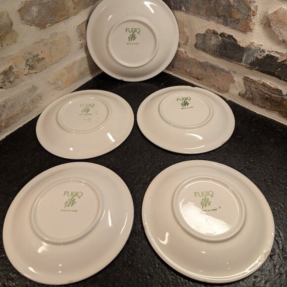 (5) Piece Furio Italy Dish Wear In Purple Blue And Green 8" Plates - Picture 5 of 10